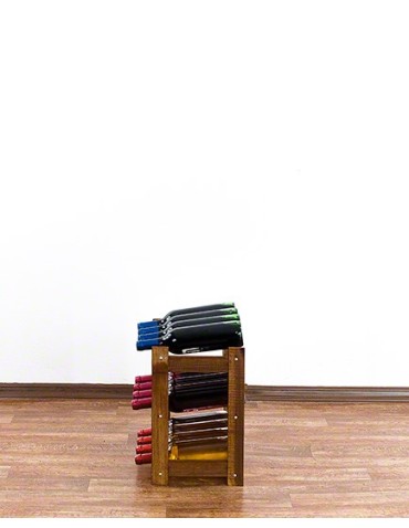 Regały - Drewniany regał na wino RW-1 /12 butelek/ Brązowy - product 9