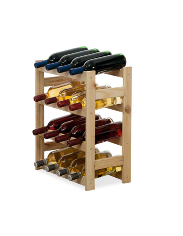 Drewniany regał na wino RW-1 /16 butelek/ Naturalny