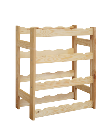 Regały - Drewniany regał na wino RW-1 /16 butelek/ Naturalny - product 4