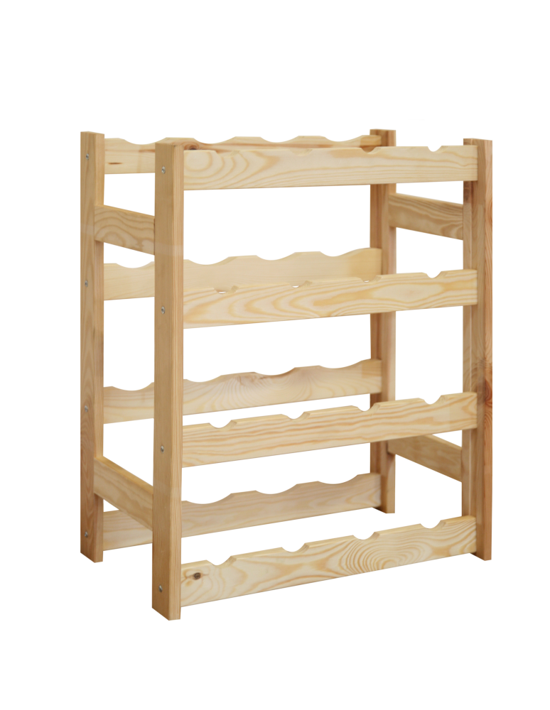 Regały - Drewniany regał na wino RW-1 /16 butelek/ Naturalny - product b2b.wamar.biz 4