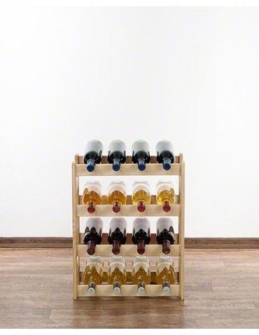 Regały - Drewniany regał na wino RW-1 /16 butelek/ Naturalny - product 6
