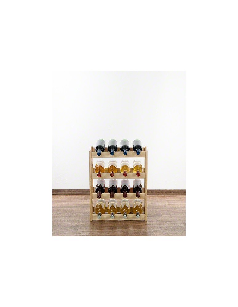 Regały - Drewniany regał na wino RW-1 /16 butelek/ Naturalny - product b2b.wamar.biz 6