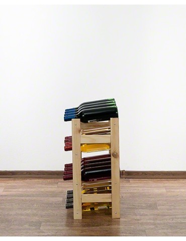 Regały - Drewniany regał na wino RW-1 /16 butelek/ Naturalny - product 7