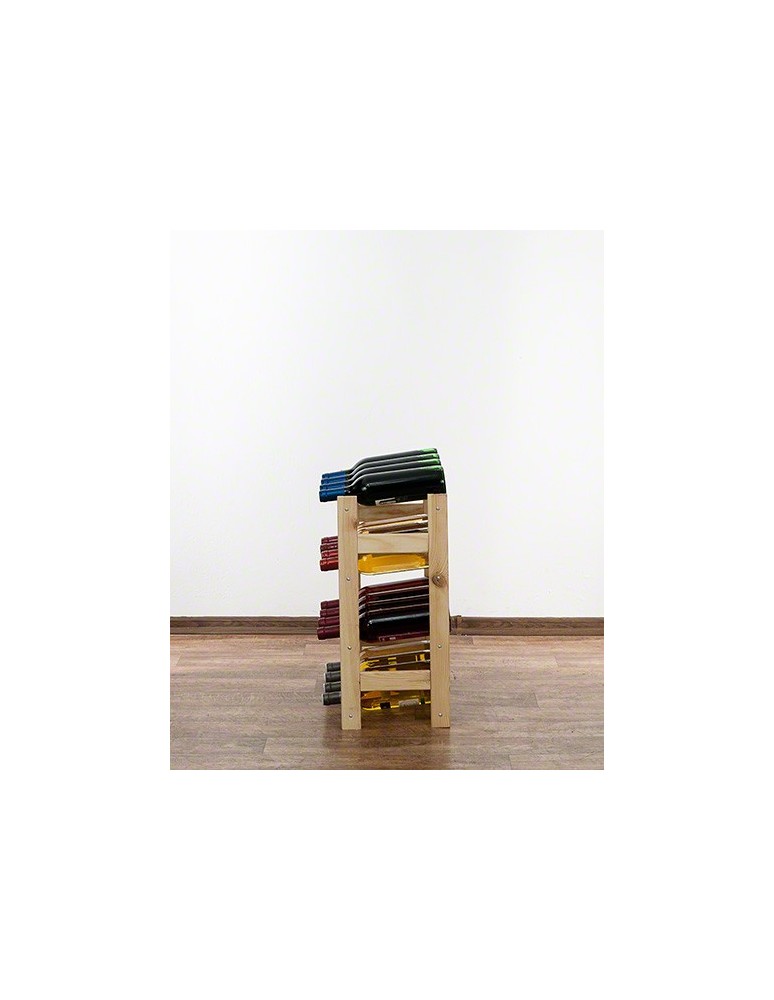 Regały - Drewniany regał na wino RW-1 /16 butelek/ Naturalny - product b2b.wamar.biz 7