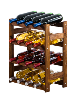 Drewniany regał na wino RW-1 /16 butelek/ Brązowy - product 2