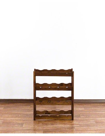 Regały - Drewniany regał na wino RW-1 /16 butelek/ Brązowy - produkt 5