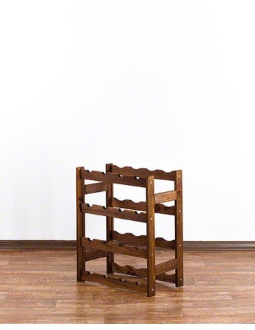 Regały - Drewniany regał na wino RW-1 /16 butelek/ Brązowy - produkt 6