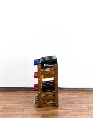 Regały - Drewniany regał na wino RW-1 /16 butelek/ Brązowy - produkt 8