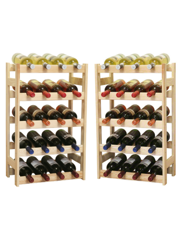 Drewniany regał na wino RW-1 /20 butelek/ Naturalny