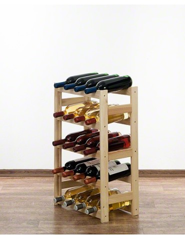 Regały - Drewniany regał na wino RW-1 /20 butelek/ Naturalny - product 3