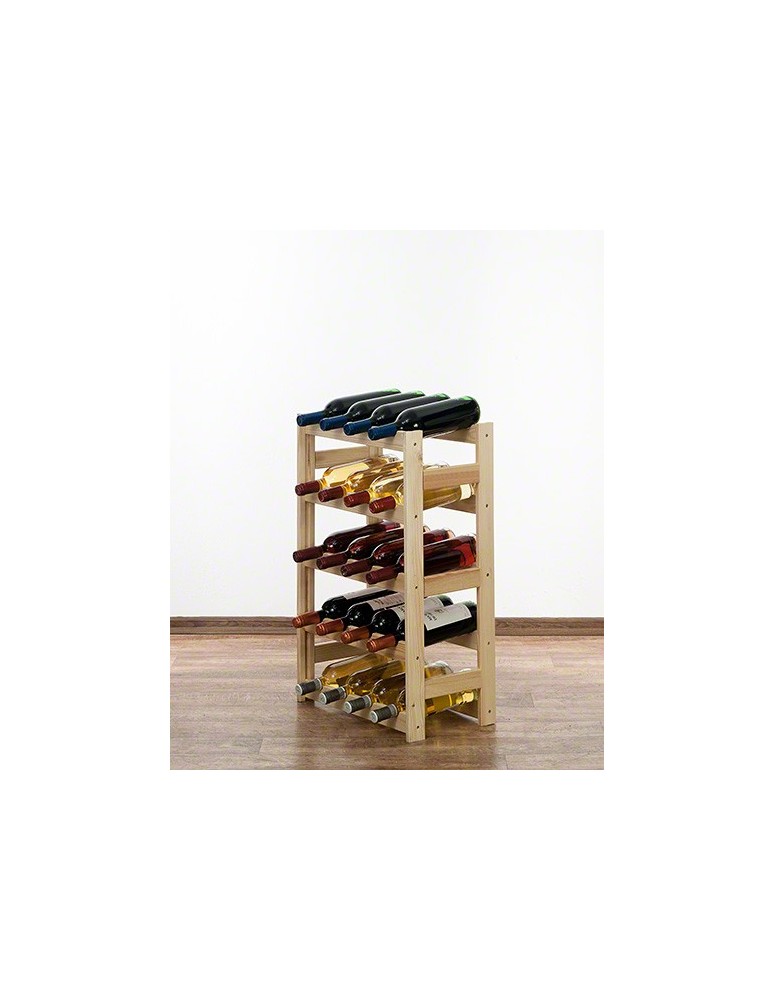 Regały - Drewniany regał na wino RW-1 /20 butelek/ Naturalny - product b2b.wamar.biz 3