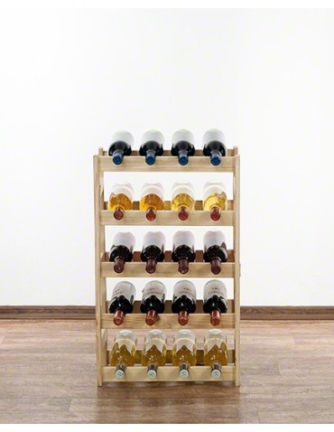 Regały - Drewniany regał na wino RW-1 /20 butelek/ Naturalny - product 4
