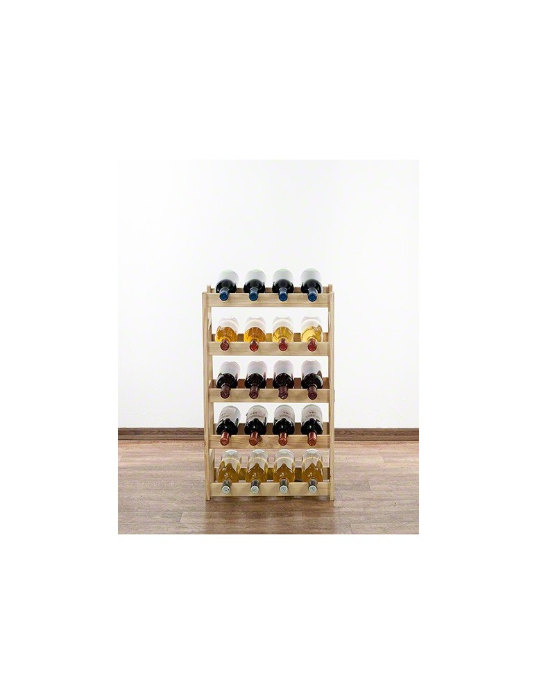 Regały - Drewniany regał na wino RW-1 /20 butelek/ Naturalny - product b2b.wamar.biz 4