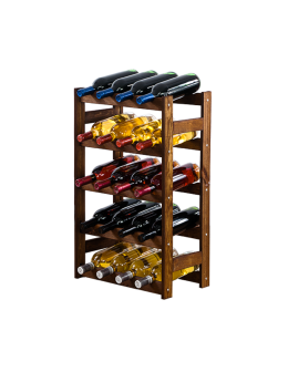 Drewniany regał na wino RW-1 /20 butelek/ Brązowy