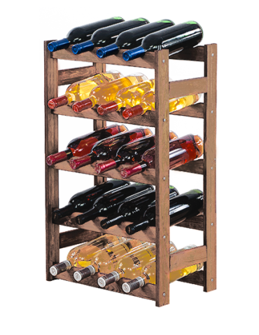 Drewniany regał na wino RW-1 /20 butelek/ Brązowy - product 2