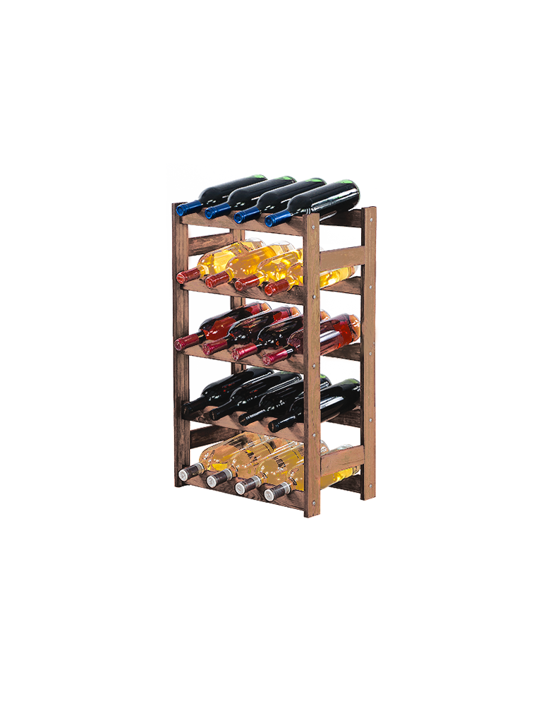Regały - Drewniany regał na wino RW-1 /20 butelek/ Brązowy - product b2b.wamar.biz 2