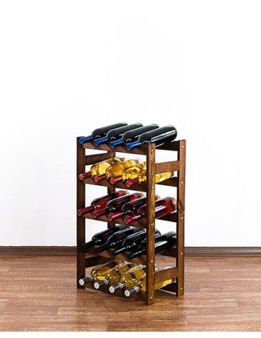 Regały - Drewniany regał na wino RW-1 /20 butelek/ Brązowy - product 5