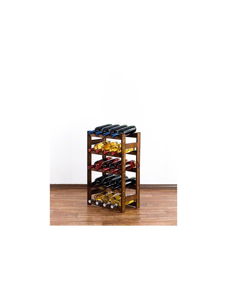 Regały - Drewniany regał na wino RW-1 /20 butelek/ Brązowy - product b2b.wamar.biz 5