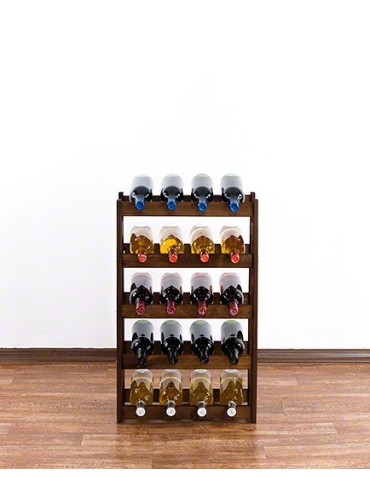 Regały - Drewniany regał na wino RW-1 /20 butelek/ Brązowy - product 6