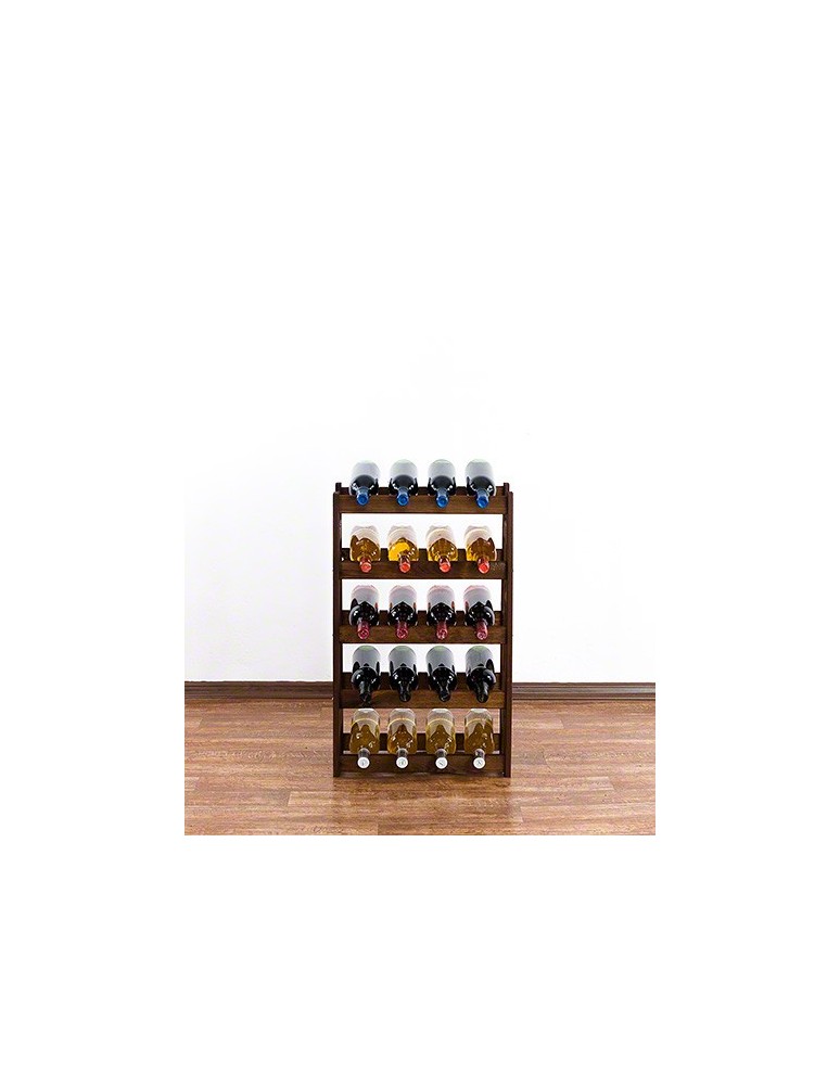 Regały - Drewniany regał na wino RW-1 /20 butelek/ Brązowy - product b2b.wamar.biz 6