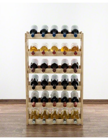 Regały - Drewniany regał na wino RW-1 /30 butelek/ Naturalny - product 4