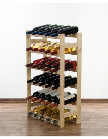 Regały - Drewniany regał na wino RW-1 /30 butelek/ Naturalny - product 8