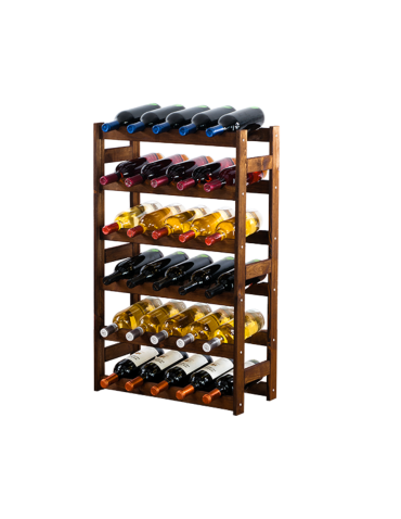 Drewniany regał na wino RW-1 /30 butelek/ Brązowy