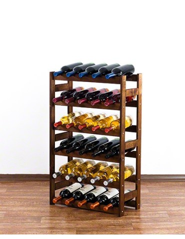 Regały - Drewniany regał na wino RW-1 /30 butelek/ Brązowy - product 3