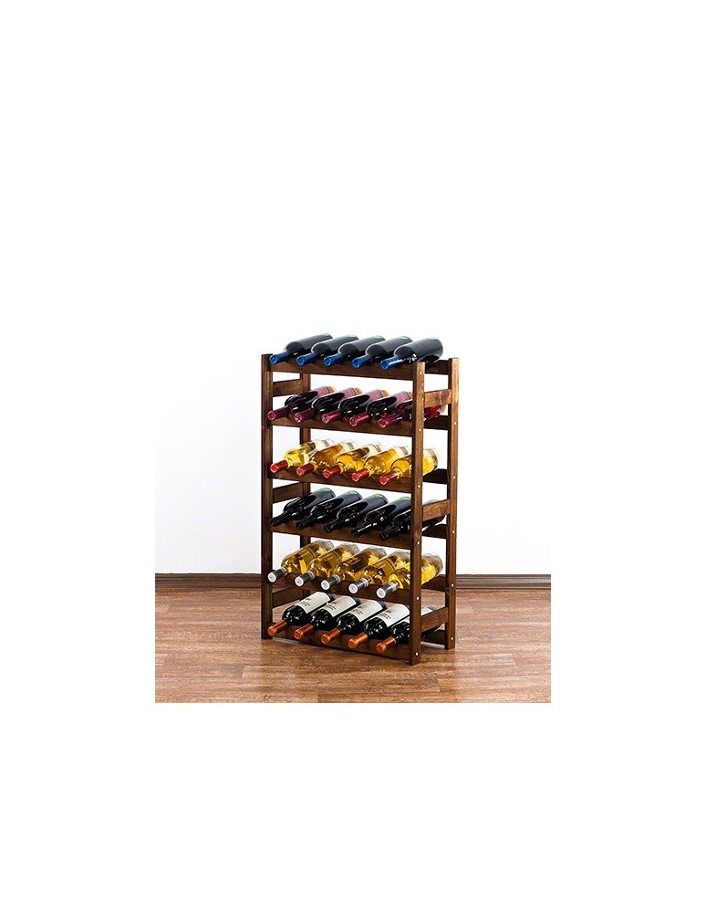 Regały - Drewniany regał na wino RW-1 /30 butelek/ Brązowy - product b2b.wamar.biz 3
