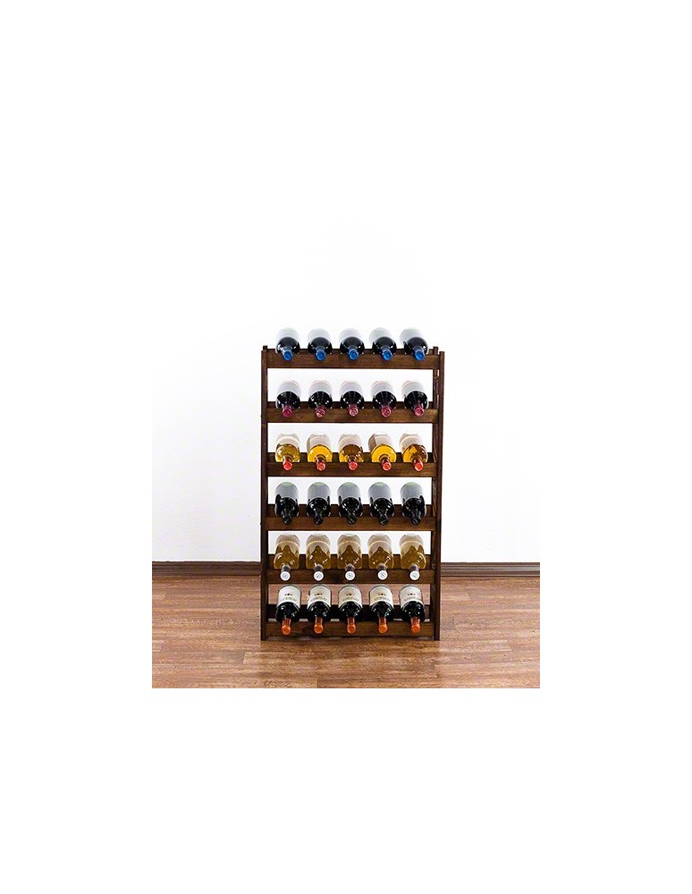 Regały - Drewniany regał na wino RW-1 /30 butelek/ Brązowy - product b2b.wamar.biz 5