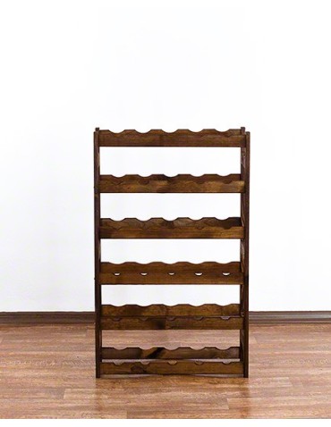 Regały - Drewniany regał na wino RW-1 /30 butelek/ Brązowy - product 6