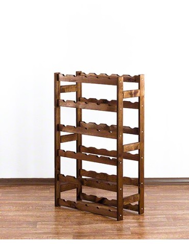 Regały - Drewniany regał na wino RW-1 /30 butelek/ Brązowy - product 7