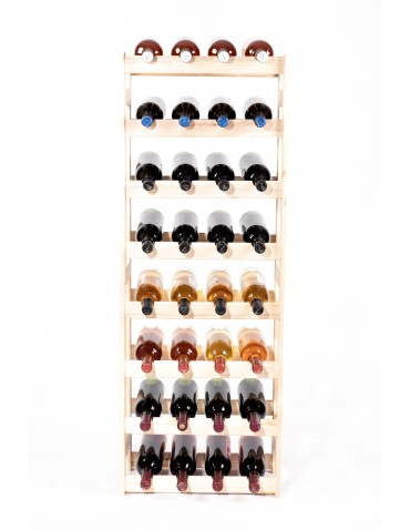 Regały - Drewniany regał na wino RW-1 /32 butelki/ Naturalny - product 5