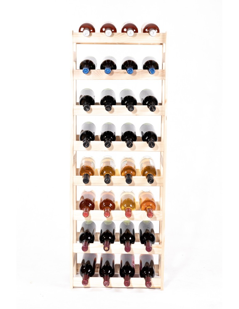 Regały - Drewniany regał na wino RW-1 /32 butelki/ Naturalny - product b2b.wamar.biz 5
