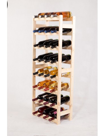 Regały - Drewniany regał na wino RW-1 /32 butelki/ Naturalny - product 6