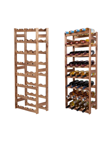 Drewniany regał na wino RW-1 /32 butelki/ Brązowy