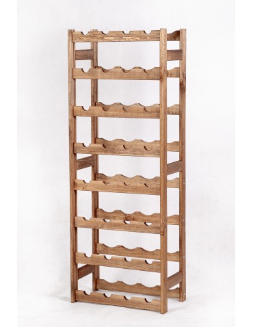 Regały - Drewniany regał na wino RW-1 /32 butelki/ Brązowy - product 4