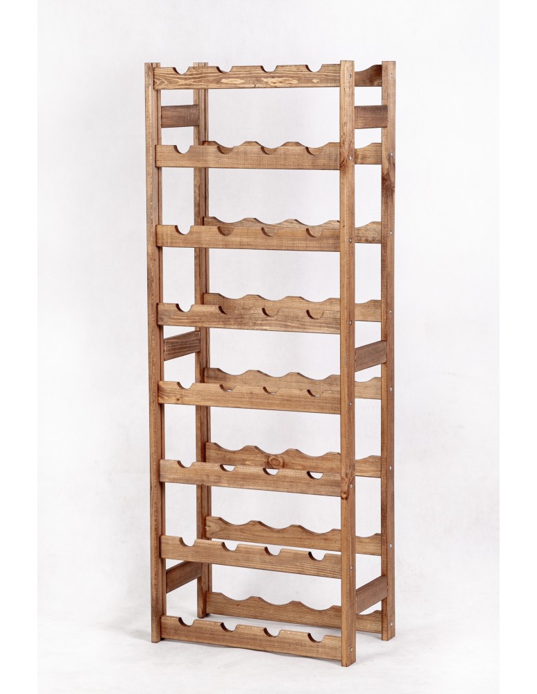 Regały - Drewniany regał na wino RW-1 /32 butelki/ Brązowy - product b2b.wamar.biz 4