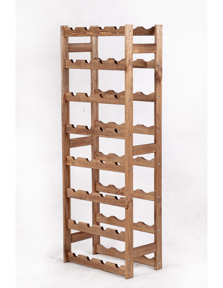 Regały - Drewniany regał na wino RW-1 /32 butelki/ Brązowy - product b2b.wamar.biz 5