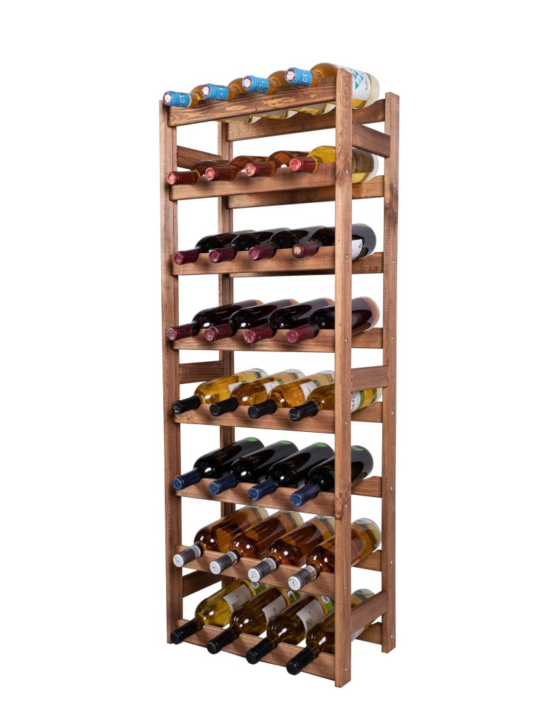 Regały - Drewniany regał na wino RW-1 /32 butelki/ Brązowy - product b2b.wamar.biz 6