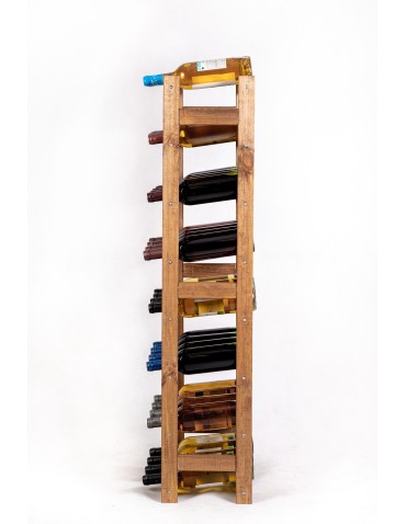 Regały - Drewniany regał na wino RW-1 /32 butelki/ Brązowy - product 7