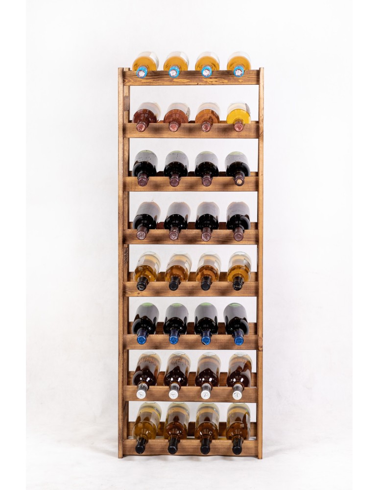 Regały - Drewniany regał na wino RW-1 /32 butelki/ Brązowy - product b2b.wamar.biz 8