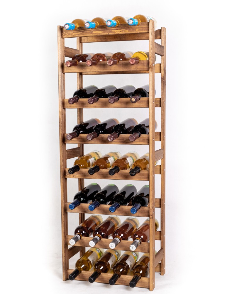 Regały - Drewniany regał na wino RW-1 /32 butelki/ Brązowy - product b2b.wamar.biz 9