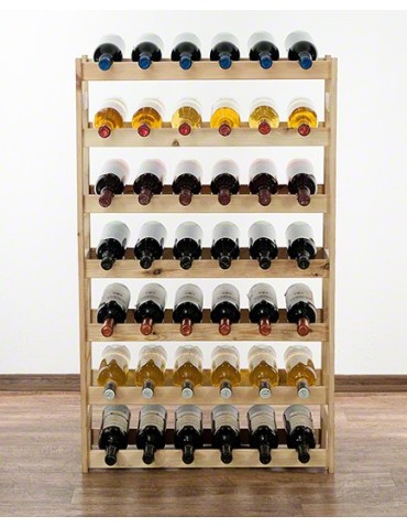 Regały - Drewniany regał na wino RW-1 /42 butelki/ Naturalny - product 4
