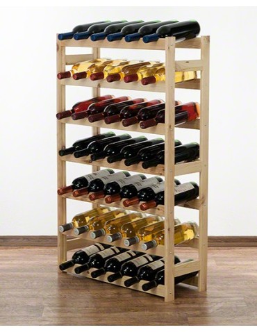 Regały - Drewniany regał na wino RW-1 /42 butelki/ Naturalny - product 8