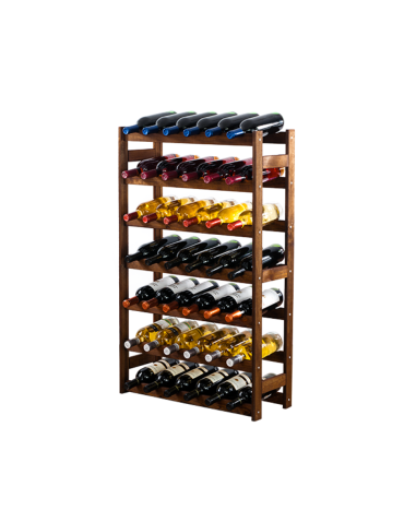 Drewniany regał na wino RW-1 /42 butelki/ Brązowy
