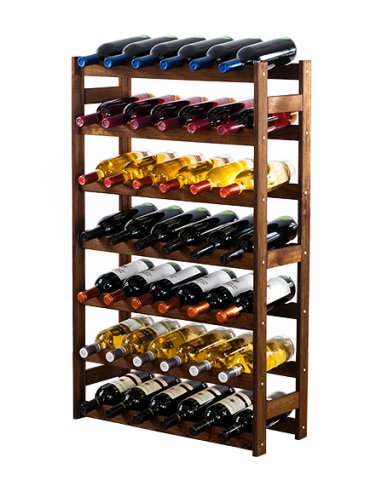 Drewniany regał na wino RW-1 /42 butelki/ Brązowy - product 2