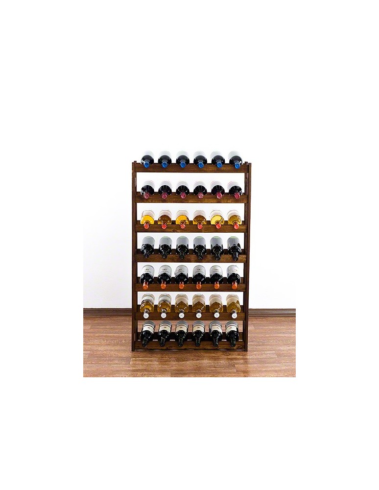 Regały - Drewniany regał na wino RW-1 /42 butelki/ Brązowy - product b2b.wamar.biz 6