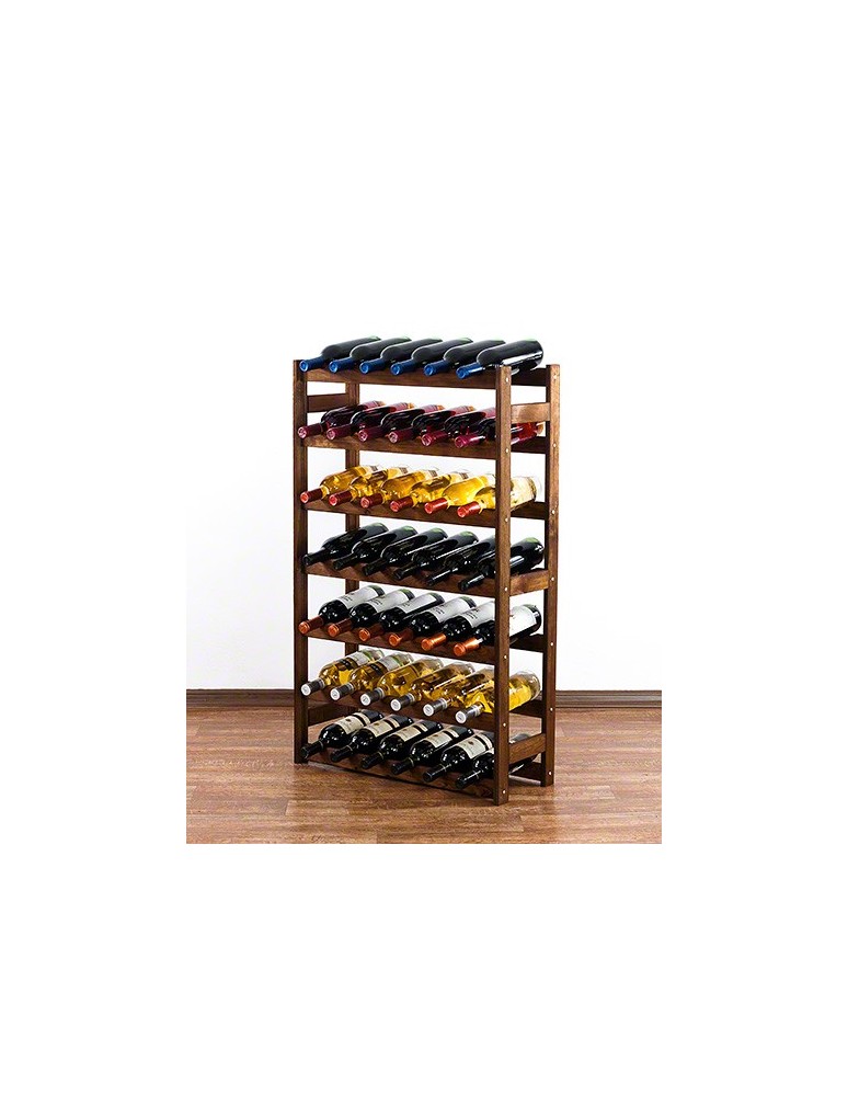 Regały - Drewniany regał na wino RW-1 /42 butelki/ Brązowy - product b2b.wamar.biz 7