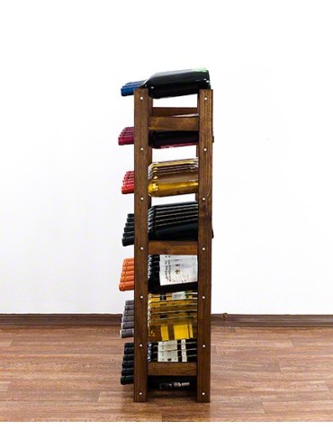 Regały - Drewniany regał na wino RW-1 /42 butelki/ Brązowy - product 8